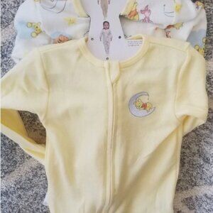NWT-Disney Baby Winnie The Pooh Infant Size 18 months Sleeper 2pk